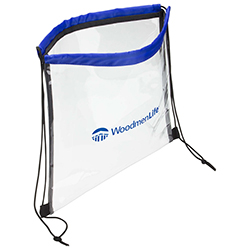 CLEAR BAG WITH DRAWSTRING