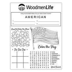 WOODMENLIFE COLORING ACTIVITY SHEET